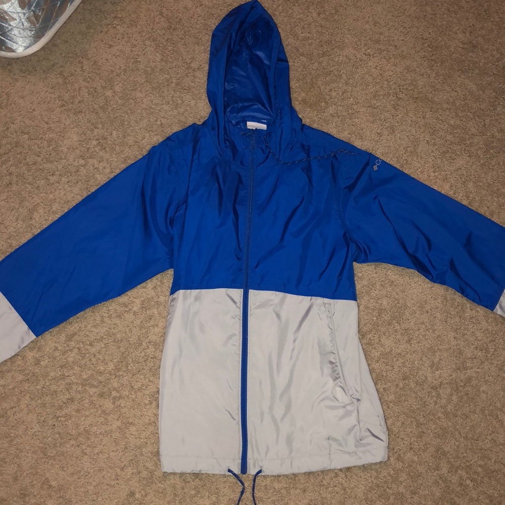 Columbia metallic rain/wind jacket